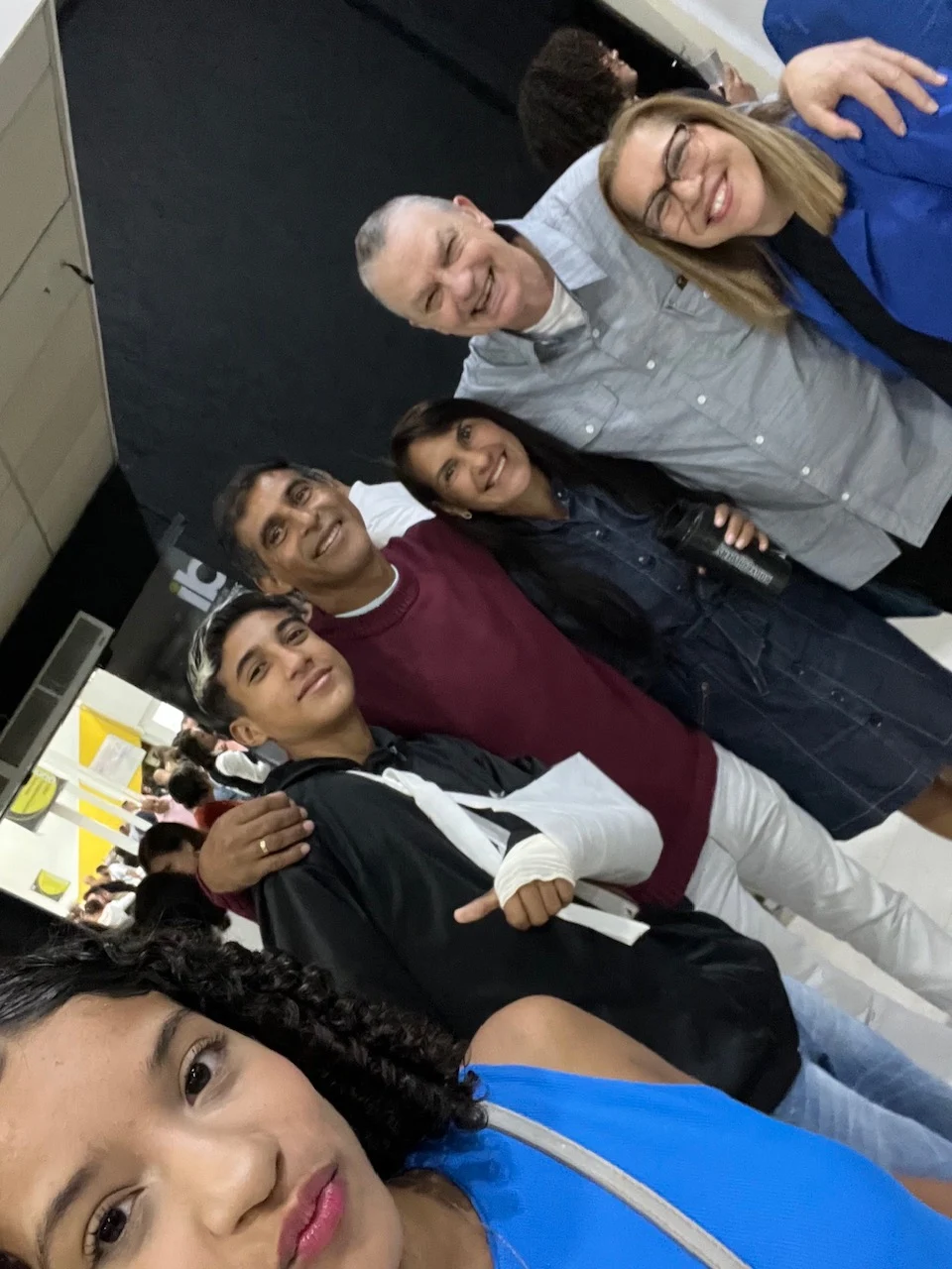 Terry and Lynn with people in São Paulo